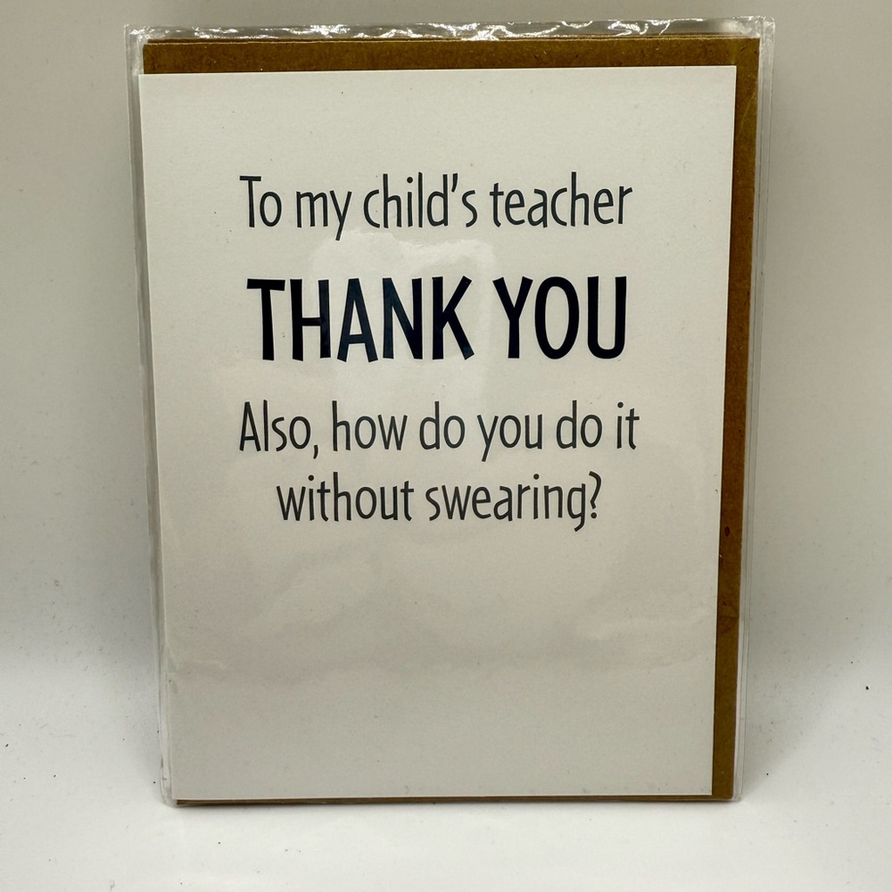 Greeting Card: To my child’s teacher…